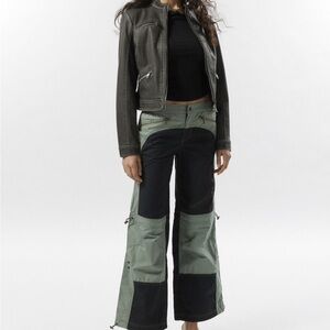 Urban Outfitters Black and Green Patchwork Pants